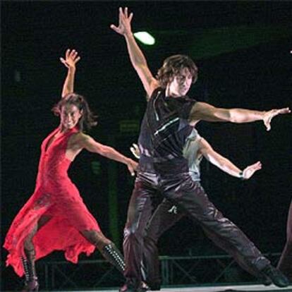 El bailarín argentino, durante la presentación de su espectáculo en Madrid.