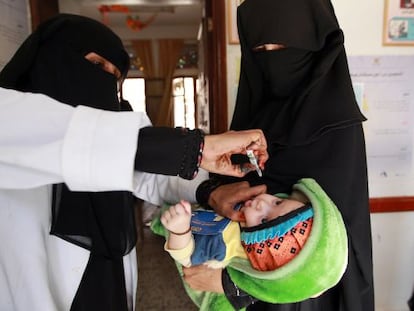 1 foto, 1 dato: cuatro millones de niños vacunados contra la polio en Yemen