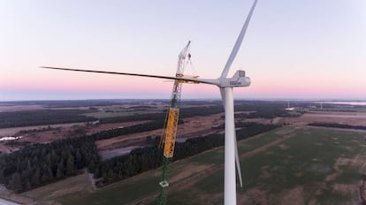 Aerogenerador de Vestas en Østerild, Dinamarca.