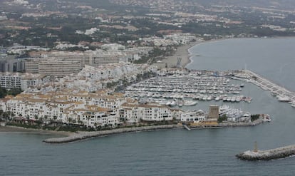 Vista aérea de Puerto Banús, Marbella (Málaga).