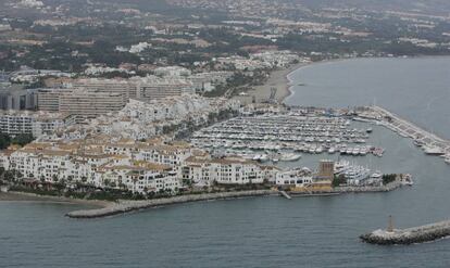 Vista aérea de Puerto Banús, Marbella (Málaga).