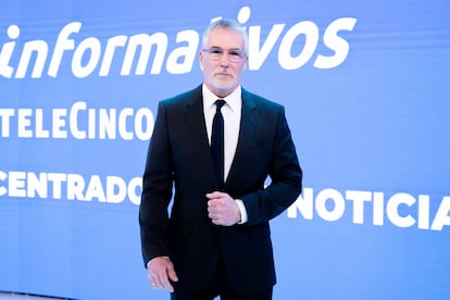 David Cantero en la presentación de la temporada de 2024 de Mediaset España.