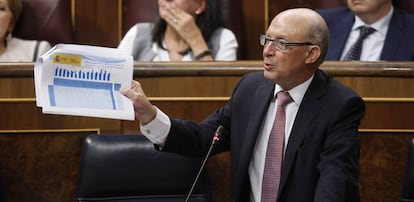 Montoro en el debate sobre los presupuestos en el Congreso.