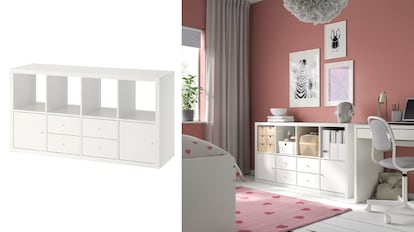 Estos muebles de salón de Ikea mantienen el orden gracias a su capacidad de almacenaje.