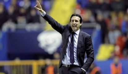 Unai Emery, en el duelo ante el Levante. 