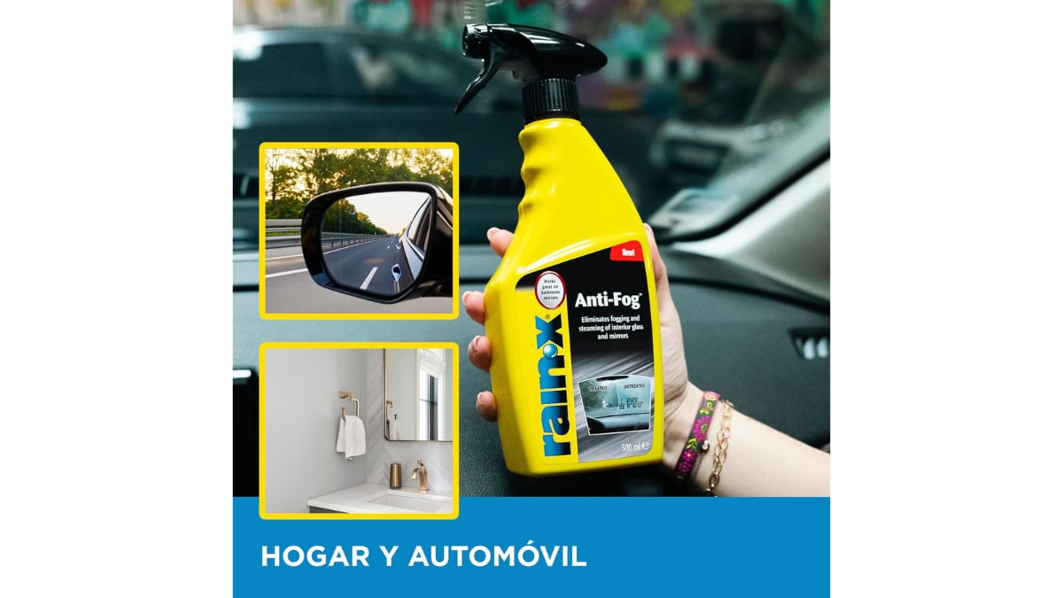 También sirve para el hogar, en particular para espejos de baño, donde la acumulación de vapor es común después de duchas calientes.