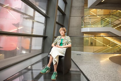 Anna Gilmore, en el campus de la Universidad Pompeu Fabra, en Barcelona.