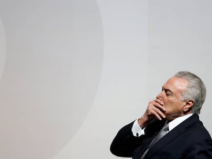 Temer em evento com investidores em São Paulo em agosto de 2017