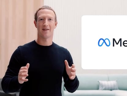 El fundador y CEO de Meta, Mark Zuckerberg, durante una presentación corporativa.