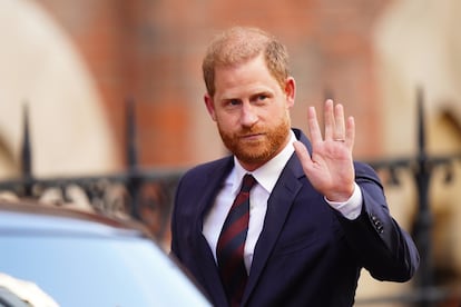 El príncipe Enrique, el 9 de abril de 2025, en el Alto Tribunal de Apelación de Londres (Inglaterra).