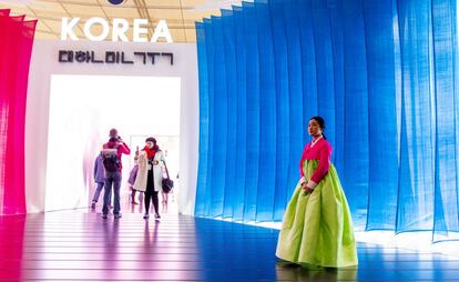 El estand de Corea del Sur, país socio de la edición de Fitur abierta este miércoles en Ifema (Madrid).