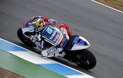 Jorge Lorenzo, durante los entrenamientos libres.