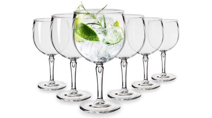 Esta clase de copas de balón son una gran opción para tomar todo tipo de refrescos y gin tonics.