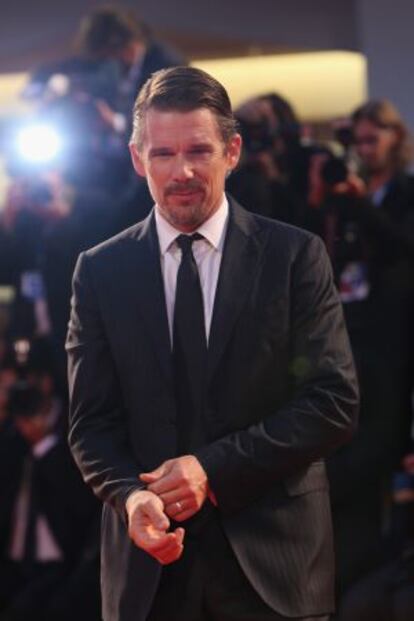 Ethan Hawke, ayer por la noche en la proyección de gala de 'Good kill'.