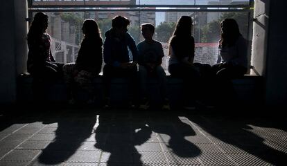 Alumnos del IES Front Maritim del Poble Nou de Barcelona, en un programa contra el 'bullying'.