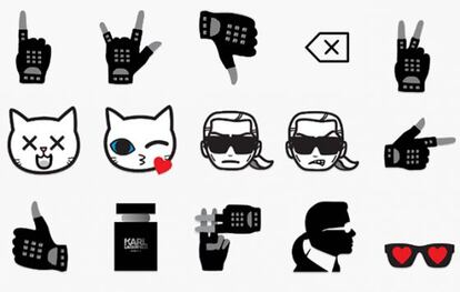 El siempre hipnótico y nunca fácil de explicar universo de Karl Lagerfeld, convertido en 'emoji'