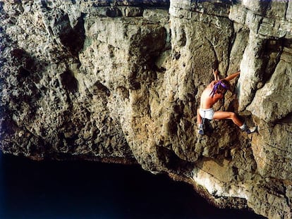 Patrick Edlinger en La Piade.