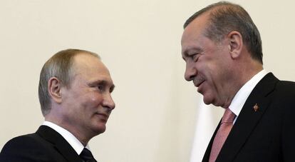 Vladimir Putin y Tayyip Erdogan