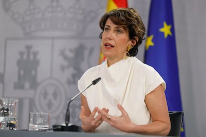 La ministra de Seguridad Social y Migraciones, Elma Saiz.