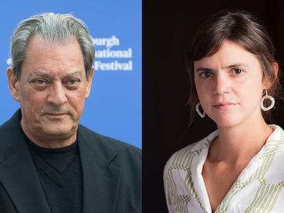 El escritor estadounidense Paul Auster y la mexicana Valeria Luiselli.