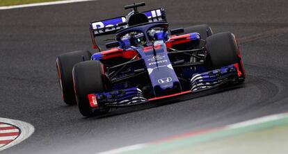 Brendon Hartley (Toro Rosso) en la cronometrada.