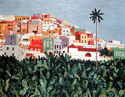 <i>Barrio de San Nicolás, hacia 1932-35</i>, de José Jorge Oramas (Centro Atlántico de Arte Moderno, Cabildo de Gran Canaria).
