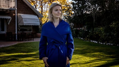 Liz Truss, durante una entrevista en la residencia del embajador británico en Madrid el pasado 16 de diciembre