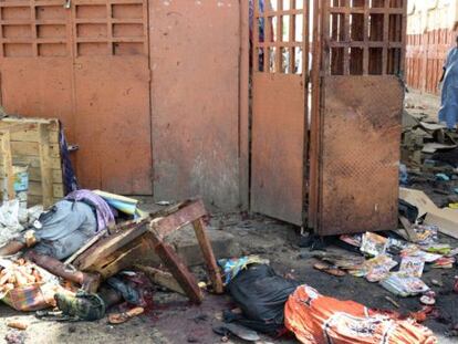 Imagen del miércoles tras un atentado suicida en un mercado en Chad.