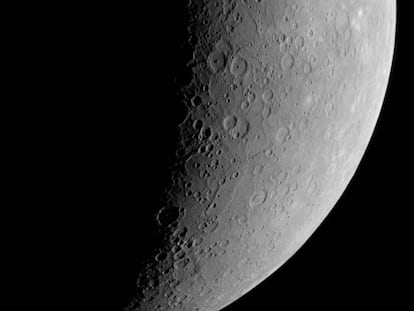 Una captación de Mercurio por la nave espacial 'Messenger'.
