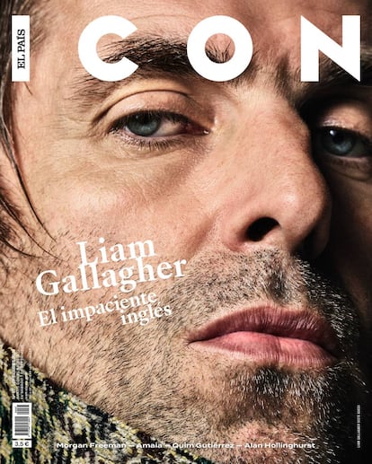 Liam Gallagher, fotografiado por SImon Emmet y vestido por Gucci para la portada de ICON de septiembre.