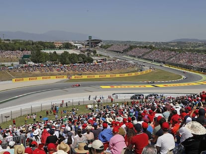 Aspecte del Circuit de Catalunya durant el Gran Premi de Fórmula 1 al maig de 2015.