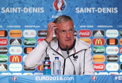 Didier Deschamps, durante a conferência de imprensa.