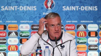 Didier Deschamps, durante a conferência de imprensa.