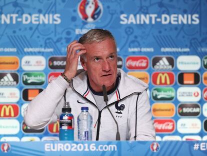 Didier Deschamps, durante a conferência de imprensa.