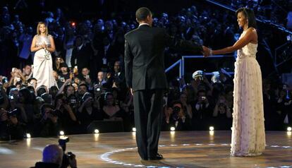 Beyonc&eacute;, durante el baile inaugural con los Obama.