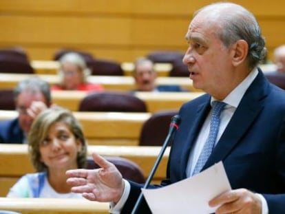 El ministre de l'Interior, Jorge Fernández Díaz, al Senat.