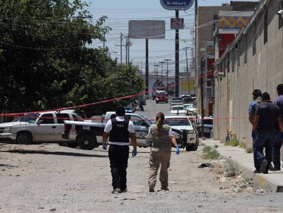 Escena de un crimen, a finales de junio en Ciudad Juárez (Chihuahua).