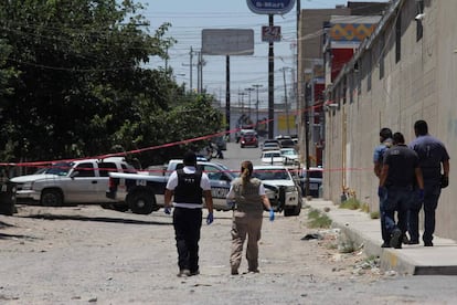 Escena de un crimen, a finales de junio en Ciudad Juárez (Chihuahua).