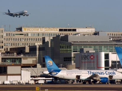 El aeropuerto de Gatwick, al sur de Londres, en una foto de archivo. 