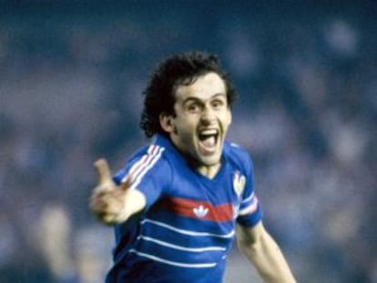 Platini, en la Eurocopa de 1984.