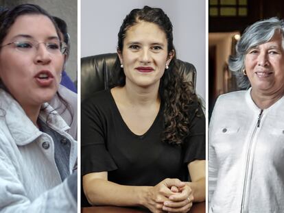 Lenia Batres, Bertha María Alcalde y María Estela Ríos.