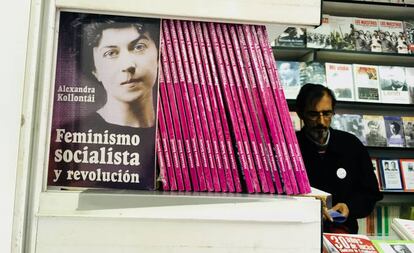 La caseta de la Fundación Engels en la Feria del Libro de Madrid.