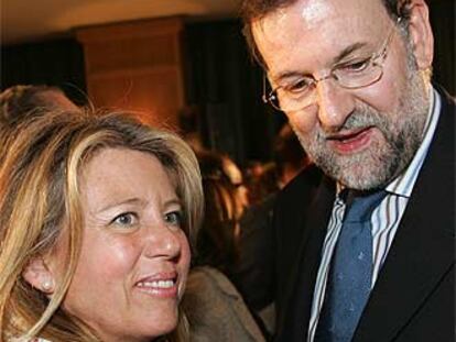 Mariano Rajoy y Ángeles Muñoz, ayer en Marbella.