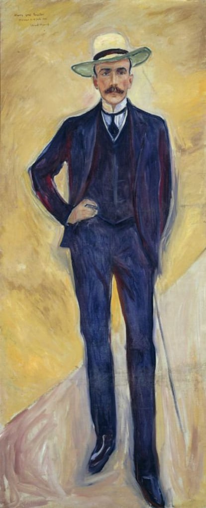 Harry Kessler retratado por Munch en 1906.