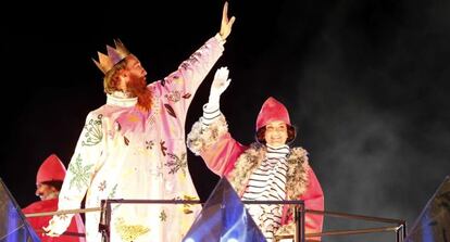 El Rey Gaspar en la cabalgata 2016 de Madrid.