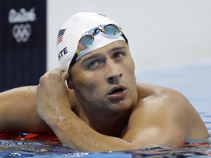 O norte-americano Ryan Lochte nos Jogos Olímpicos de Rio.