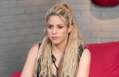 Shakira durante la promoción de su disco