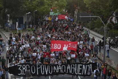 Protesto do Passe Livre no dia 19 de janeiro.