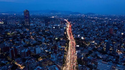 Vista aérea de Ciudad de México. 