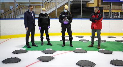 El Palacio de Hielo de Majadahonda, convertido en la tercera morgue excepcional en la Comunidad de Madrid.